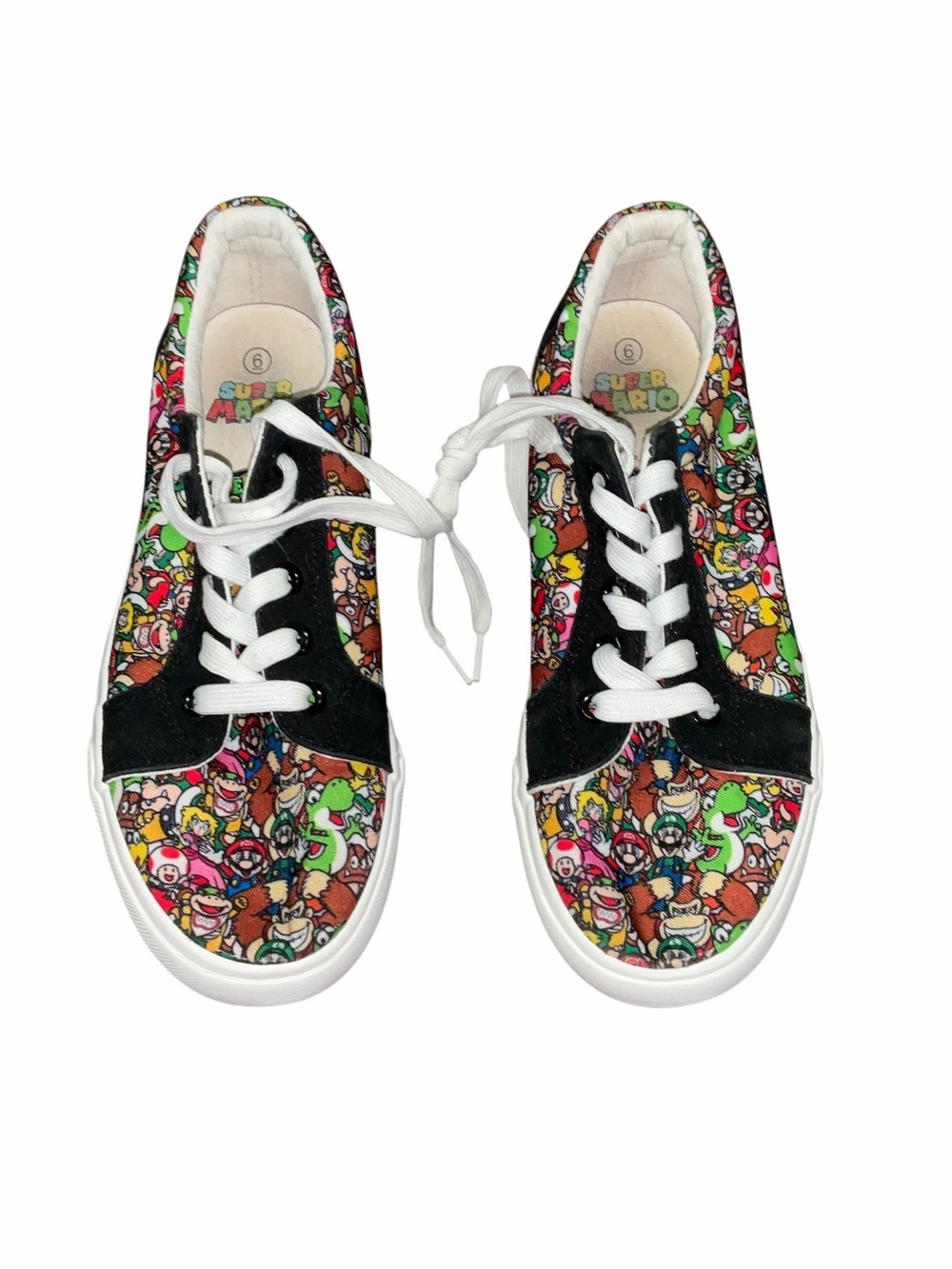 Ground Up x Nintendo Super Mario All-Over Print Sneakers Size 6